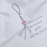 Jellyfish Phone Chains Lily Of The Valley Tassel Phone Lanyard For Girls Sweet Cute Keychain Y2K Style Phone Strap mėlyna