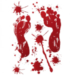 Helovino sienų lipdukai Blood Zombies Langų stiklo dekoravimo sienų lipdukai raudona