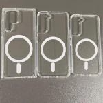 Telefono dangtelis, skirtas &bdquo;Samsang S24 Ultra 5G&ldquo;, skirtas &bdquo;Magsafe&ldquo; magnetiniam permatomam dėklui, skirtas Galaxy S23 Ultra S22 S21 S24 Plus belaidžiam įkrovikliui &bdquo;Magsafing Tough Case&ldquo; For Galaxy S24 Ultra skaidri