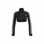 Adidas Originals Logotipo Spaudinys Užtrauktuku Stovintis Apykaklės Trumpomis Rankovėmis Striukė Moteri&scaron;kos Striukės Juoda HL6478 XXS