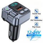 Automobilinis įkroviklis Automobilinis Bluetooth imtuvas USB U disko skaitymas PD20w greitasis įkrovimas Skaitmeninis ekranas Automobilinis mobiliojo telefono adapteris FM siųstuvas mobiliesiems telefonams juoda