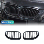 Priekinio buferio Racing M5 grotelės blizgios juodos chromo anglies M grotelės, skirtos BMW 5 serijos E60 E61 2004-2009 530i 535i 540i priedai