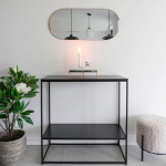 Miroir Ovale - House Nordic - 35x80 cm - Acier - Noir - Style Scandinave