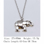 Dovanos Moterims Nauji Karoliai Dramblys 45cm Ar 70cm Ilgio Grandinėlė Pigūs Daiktai A02-1pcs-27x40mm 45cm chain