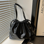 Rauk&scaron;lėtas kibirėlis su rai&scaron;teliu moterims, madingas naujas didelės talpos vasarinis kasdienis universalus krep&scaron;ys per petį