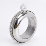 Nerūdijančio plieno apvali apyrankė-dekanteris, ne&scaron;iojamas, baltam vynui, viskiui, moteri&scaron;ka mada, 3,5 uncijos, 100 ml