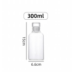300/500/750/1000ML Stiklinis vandens butelis Daugiafunkcinis pieno puodelis Ne&scaron;iojamas lauko sportui Hermeti&scaron;kas skaidrus konteineris kelionėms 300ML-1000ML