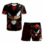 2025 MINISO Nauji japoni&scaron;ki animacinio filmo &bdquo;Sonic 2&ldquo; vaiki&scaron;ki mar&scaron;kinėliai, dviejų dalių vir&scaron;utinių &scaron;ortų komplektas, vasarinis berniuki&scaron;kas animacinio filmo &bdquo;SONIC&ldquo; mar&scaron;kinėliai + paplūdimio kelnės 110