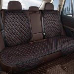 SEAMETAL PU Odos Universalus Automobilio Galinės Sėdynės Užvalkalas Automobilio Interjero Apsauga Kėdės Pagalvėlės Kilimėliai Padas Keturiems Metams rear seat cover juoda/raudona