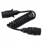 12V 24V Priekabos spyruoklinis laidas 2M 7 gyslų spyruoklinis vilkimo spiralinis laidas komercinėms transporto priemonėms, kemperiams, automobiliams, valtims