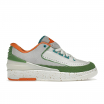 Titan x Air Jordan 2 Retro Low Moteri&scaron;ki Sportbačiai Kreminė Burinė Saugiai Oranžinė DV6206-183 36.5