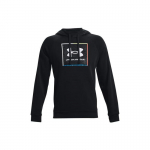 Under Armour Rival Graphic Fleece Puloveris su gobtuvu Vyri&scaron;kas Hoodie Juodas 1370349-001 L