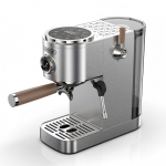 HiBREW H13 Pusiau automatinis kavos aparatas, Dvigubos katilo sistema su 20 barų siurblio slėgiu, Daugiafunkciai ruo&scaron;imo režimai, Reguliuojamas la&scaron;ėjimo padėklas sidabras