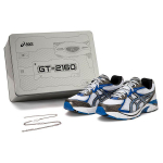 Asics GT-2160 Y2K Rinkinys Retro Minimalistinis Audinys Sintetinė Oda Žemi Kasdieniai Bėgimo Batai Unisex Kedai Mėlyni Balti 1203A275-101(S-BOX) 37.5