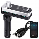 JAPAN AVE.&reg; Bluetooth 4.2 FM siųstuvas, Auk&scaron;ta garso kokybė (su ATS lustu), Patentas JA996 12.6 x 7.4 x 3.9cm juoda