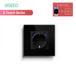 BSEED 1/2/3/4 grupės Zigbee jutiklinis jungiklis, stiklinis, su USB-C, ES lizdais 20W, i&scaron;manusis sieninis &scaron;viesos jungiklis, jutiklinis ekranas, foninis ap&scaron;vietimas, E serija Socket No Zigbee&EU standard
