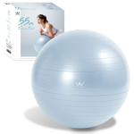 ALINCO Balansas su kėde ir oro siurbliu Treniruočių vadovas 150 kg svoris Puikiai tinka ir Balanso pratimams Kompakti&scaron;kas ir Mėlynas kamuolys, 55 cm, Sėdynė, Įtraukta, mėlyna