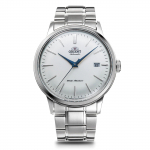 Orient Bambino Automatinis su japoni&scaron;ku sidabriniu laikrodžiu, Mechaninis, Gamintojo garantija, RN-AC0001S, Vyri&scaron;kas, Baltas,