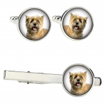 Cairn Terrier - cufflinks and tie with your photo, a suit decoration, men's jewelry from the Art-Dog brand.