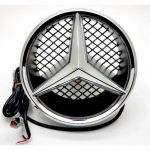 1 vnt. Balta &scaron;viesa Automobilio priekinių grotelių žvaigždės emblema LED ap&scaron;viestas logotipas Mercedes Benz W205 C E R ML GL GLA CLA CLS 2013-2016 white Light