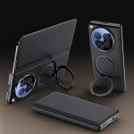 OPPO Find N6 dėklas ELVEV Magnetinis PU odos pilna apsauga 360&deg; besisukantis žiedo laikiklis atverčiamas dangtelis Find N 6 OPPO Find N6