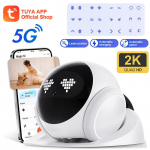 TUYA APP Magic S1 Mini Robotas Kamera HD 2K 5G WIFI Gyvūnėlių Kamera Mobilus Automatinis Įkrovimas LED Dvipusis Interkomas Naktinis Matymas Gyvūnėlių Sekimas CCTV Magic S1