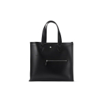 Montblanc Classico serija Vienspalvė Vintažinė Paladžio Apvalus Žiedas Odinė ir Ver&scaron;io Odinė Rankinė Vyri&scaron;kos Rankinės Juoda 130045 Shopping Bag Set(Basic Set+Shopping Bag)