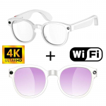 Nauji dirbtinio intelekto i&scaron;manieji akiniai AI vertimas 500W HD kamera 4K filmavimas Vaizdas Bluetooth skambutis Įra&scaron;ymas Belaidė muzika Daugiafunkciniai i&scaron;manieji saulės akiniai Unisex balta
