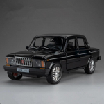 1/18 LADA 2107 Klasikinis automobilis Lydinio automobilio modelis Metalinis liejimo transporto priemonės Automobilio modelis Simuliacinis garsas ir &scaron;viesa Kolekcija Vaikų žaislai Dovana juoda
