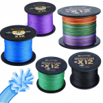 SOUGAYILANG12 Strands žvejybos valas, pintas žvejybos valas 20LB-103LB Itin stiprus, dilimui atsparus pintas valas 350M&0.148