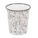 Les Tr&eacute;sors De Lily [A1737] - Tasse espresso porcelaine 'Arty' noir blanc -7x6 cm (7 cl) juoda