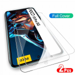 2 Pack Super Clear HD grūdinto stiklo ekrano apsauga, skirta XIAOMI POCO X5 / X5 Pro 5G / X4 Pro / X4 Pro 5G / M4 M5 M5S X4 GT stiklo plėvelė F4 GT Xiaomi POCO X5 Pro 5G balta