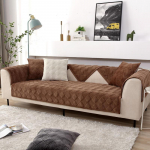 Trumpas pliu&scaron;inis sofos užvalkalas Vienspalvis neslystantis sofos pagalvėlės rank&scaron;luostis, skirtas svetainės baldams Dekoro užvalkalai sofos užvalkalai