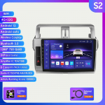 Hizpo 2 Din Carplay 4G-LTE 9 colių, skirtas Toyota Land Cruiser Prado 150 2013&ndash;2017 Automobilių radijas Multimedijos Vaizdo grotuvas Navigacija GPS I&scaron;manusis Ekranas DSP S2 8Core 4G 32G