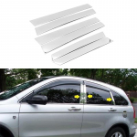 Skirta Honda CR-V CRV 2007-2011 Sidabri&scaron;kai chromuotiems statramsčiams Automobilio lango apdailos dangtelio BC stulpelių lipdukai