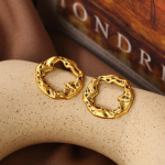 Paprasti ir kūrybi&scaron;ki retro apskritimo C formos geometriniai auskarai Moteri&scaron;kos asmenybės geometriniai mergaičių auskarai