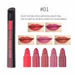 Fit Colors Mattic 5 spalvų lūpų dažų derinys 5 Rūkas Lush Velvet parodo lūpų blizgesio spalvą raudona 01