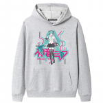 Hatsune Miku Hatsune Miku Mar Ainime megztinis su gobtuvu pora L
