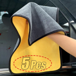 Mikropluo&scaron;to valymo rank&scaron;luostis Sutir&scaron;tintas Mink&scaron;tas Džiovinimo &scaron;luostė Automobilio kėbulo Valymo rank&scaron;luosčiai Dvisluoksnės Valymo &scaron;luostės 30/40/60cm 5Pcs 40*60cm geltona