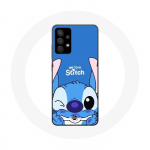 Coque pour Samsung Galaxy A13 5G Stitch mignon fond bleu