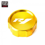 Motorcycle Accessories CNC Aluminum Rear & Front Brake Fluid Reservoir Cap Cylinder cover For YAMAHA YZFR1 YZF R1 2012- 2018 Front Cover Gold yellow