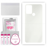 apgo MATTE Protective Skin Sticker for the back compatible with HTC Desire 20 Plus, Wrap Film, Hydrogel Film, Flexible, Soft TPU with positioning laye