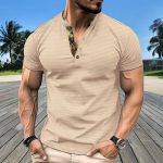 New men's POLO shirt double-layer stand-up collar short-sleeved sports versatile casual T-shirt tops
