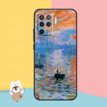 Claude Monet Garden Lotus tilto dėklas, skirtas OPPO A94 A74 A54 A53S A53 A31 A5 A9 2020 A52 A72 A83 A91 A93 A1K A15 A16 dangtelis Find X5 Lite