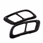 2pcs Car Muffler Exhaust Pipe Tail Cover Trim Exterior Aluminum high gloss black For BMW X5 G05 X6 G06 X7 G07