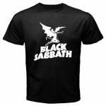 Black Sabbath Flying Demon Metal Rock Band Juodi unisex mar&scaron;kinėliai