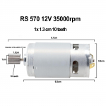 Pavarų Žaislinio Automobilio Variklis 10000rpm 16000rpm 23000rpm 6V /12V 24V 570 12V 35000RPM