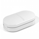 Tablečių pjaustytuvas Tablečių skirstytuvo laikymo dėžutė Ne&scaron;iojama tablečių pjaustytuvo skirstytuvo laikymo dėklas Medicinos pjaustymo dėžutės trupintuvas su nematoma tablečių laikymo dėžute balta
