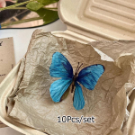 10 vnt. &bdquo;Pasidaryk pats&ldquo; dekoro vestuvėms namų sodo akcentai 3D spausdinti dirbtiniai drugeliai PVC 10PC