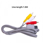 1,8 m žaidimų pagrindinio komponento kabelis 480 m Wii HDTV AV 3 RCA garso ir vaizdo adapterio laidas, skirtas Nintendo Wii Grey [D2E78A8]